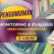 Pengumuman Jadwal Monitoring dan Evaluasi Hibah Damas Penelitian 2025
